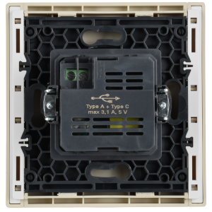FORTE&PIANO Розетка USB A+C 3,1А FP450 ваниль IEK