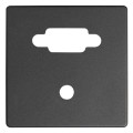 Накладка на розетку VGA+mini-jack Simon SIMON 82, скрытый монтаж, графит, 8200091-038