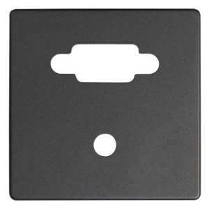 Накладка на розетку VGA+mini-jack Simon SIMON 82, скрытый монтаж, графит, 8200091-038
