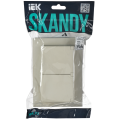 SKANDY Розетка 2-местная и крышкой 16А в сборе IP44 SK-R12B бежевый IEK