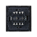FORTE&PIANO Выключатель 2-клавишный проходной с индикацией 10А FP508 сталь IEK