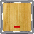 Выключатель одноклавишный Schneider Electric W59 с подсветкой, сосна, VS116-153-7-86
