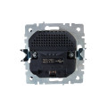 BRITE Розетка 1-местная с заземлением с защитными шторками 16А с USB AC 18Вт РЮш11-1-БрЖ жемчуг IEK