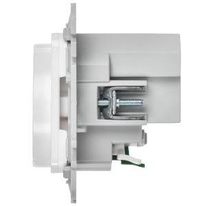 FLITE Розетка 1-местная с заземлением с защитными шторками 16А с USB A+C 20Вт безвинтовое крепление РСЮшс11-1-ФлБ белый IEK