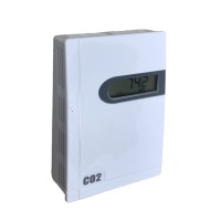 Датчик CO₂ комнатный, 0…10В ЖКЭ ~18…30В/⎓18…30В