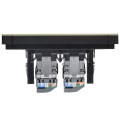 FORTE&PIANO Розетка компьютерная двойная RJ45 кат.5E FP833M металл слоновая кость IEK