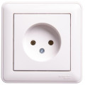 Розетка 1-м СП W59 16А IP20 без заземл. без защ. шторок в сборе бел. SE RS16-153-18