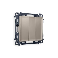 MA365010 Комплект механизма 3-кл выключателя ALFA Серо-бежевый матовый QUANT AP3650, VM133 AMBRELLA VOLT