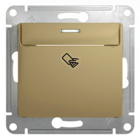 GLOSSA ВЫКЛЮЧАТЕЛЬ карточный с подсветкой, 10А, без задержки отключения, механизм, ТИТАН GSL000469