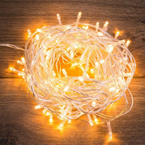 Гирлянда светодиодная Твинкл Лайт 20м 160LED тепл. бел. 10Вт провод ПВХ прозр. Neon-Night 303-306