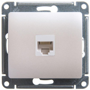 GLOSSA РОЗЕТКА компьютерная RJ45 кат. 5e, механизм, ПЕРЛАМУТР GSL000681K