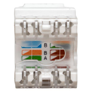 Модуль Keystone RJ45 кат.6 неэкранир. 110 IDC 180град. бел. TERACOM PRO EKF TRP-KSTN-180D-6UTP-WH