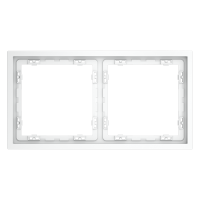 Рамка пластиковая VOLTUM S70 на 2 поста, (белый матовый)