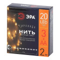 Гирлянда светодиодная Нить 2м 20LED АА IP20 тепл. свет ЭРА Б0041891