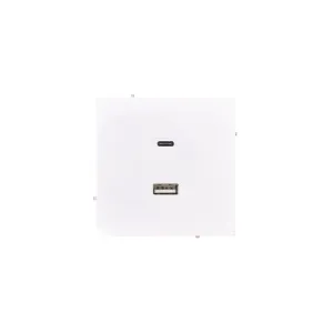 Розетка USB 2-м СП ESTET IP20 USB type A  type C механизм бел. LEZARD 745-0288-192TC