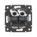 VALENA Розетка компьютерная RJ45х2 UTP белая