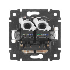 VALENA Розетка компьютерная RJ45х2 UTP белая