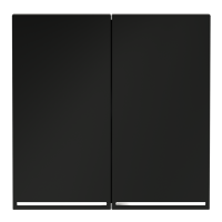 Клавиши для выключателя/переключателя двухклавишного с подсветкой, S70 (черный матовый)