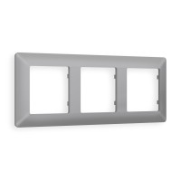 AF110503 Рамка ALFA Line Сталь матовый 3-ая AMBRELLA VOLT