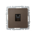 BRITE Розетка компьютерная RJ45 кат.6 РК11-БрТБ темная бронза IEK