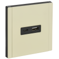 FORTE&PIANO Розетка USB A+C 18Вт FP851M металл слоновая кость IEK