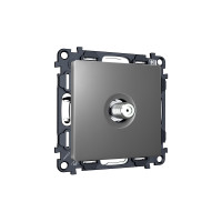 MA663050 Комплект механизма TV розетки SAT 5-2400MHz 3.5dB ALFA Антрацит серый QUANT (AP6630, VM215) AMBRELLA VOLT