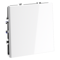 Проходной переключатель встраиваемый VOLTUM S70 одноклавишный 10А, (белый глянцевый)