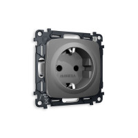 MO657010 Комплект механизма электрической розетки OMEGA Антрацит серый сз и шторками QUANT OP6570, VM141 AMBRELLA VOLT