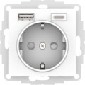 ATLASDESIGN РОЗЕТКА 16А с 2 USB A+C, 5В/2,4А/3,0А, 2х5В/1,5А, механизм, БЕЛЫЙ ATN000132