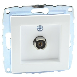 Розетка TV концевая механизм Mono Electric Despina/ Larissa с экраном бел. 500-001905-138