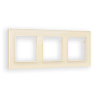 AF380303 Рамка ALFA Platos Бежевый Стекло закаленное натуральное 3-ая AMBRELLA VOLT