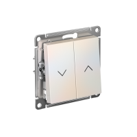 ATLASDESIGN 2-клавишный ВЫКЛЮЧАТЕЛЬ ДЛЯ ЖАЛЮЗИ, сх.4, 10А, механизм, ЖЕМЧУГ ATN000419