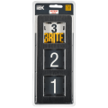 BRITE Рамка 3-местная РУ-3-1-Бр металл черный RE AL IEK