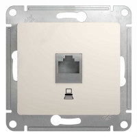 GLOSSA РОЗЕТКА компьютерная RJ45 кат. 5e, механизм, МОЛОЧНЫЙ GSL000981K