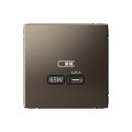 ARTGALLERY USB РОЗЕТКА тип-С 65Вт высокоскор.заряд. QC, PD, механизм, МОККО GAL000627