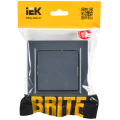 BRITE Выключатель 1-клавишный 10А в сборе ВСР10-1-0-БрМ маренго IEK
