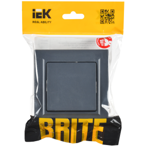 BRITE Выключатель 1-клавишный 10А в сборе ВСР10-1-0-БрМ маренго IEK
