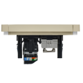 FORTE&PIANO Розетка двойная RJ11+RJ45 кат.5E FP435 ваниль IEK