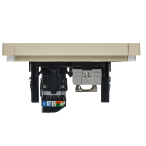 FORTE&PIANO Розетка двойная RJ11+RJ45 кат.5E FP435 ваниль IEK
