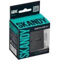 SKANDY Розетка USB A+C 18Вт SK-R13G графит IEK