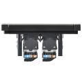 FORTE&PIANO Розетка компьютерная двойная RJ45 кат.5E FP633M металл шампань IEK
