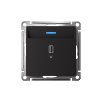 ATLASDESIGN ВЫКЛЮЧАТЕЛЬ карточный с подсветкой, 10А, без задержки отключения, механизм, КАРБОН ATN001014