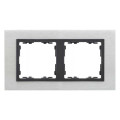 Рамка 2 поста Simon SIMON 82 NATURE, сталь матовая, 82827-31