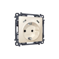 MA310510 Комплект механизма электрической розетки 2USB СC 20W сз на винтовых зажимах 16A-250V ALFA Бежевый глянец QUANT AP3105, VM165 AMBRELLA VOLT