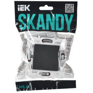 SKANDY Выключатель 1-клавишный 10А SK-V01G графит IEK