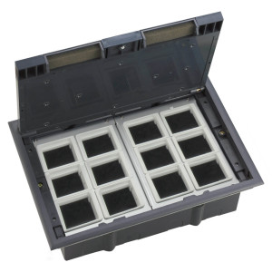 MultiDesk Люк на 24 модулей IP40 для фальшпола с монтажной коробкой, тип MDK10 MDK10124