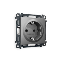 MA657010 Комплект механизма электрической розетки ALFA Антрацит серый сз с шторками QUANT AP6570, VM141 AMBRELLA VOLT