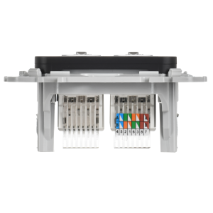 FLITE Розетка 2-местная RJ45/RJ11 категория 5Е/3 UTP РКТ5е/3-2-0-ФлЧ черный IEK