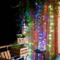 Гирлянда светодиодная Светодиодный Дождь 2х3м 240LED мультиколор 12Вт 230В IP20 свечение с динамикой провод прозр. Neon-Night 235-069