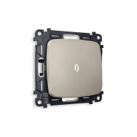 MO362035 Комплект механизма 1-кл проходного выключателя с подсветкой 5600K OMEGA Серо-бежевый матовый QUANT OP3620, VM105, G25W AMBRELLA VOLT